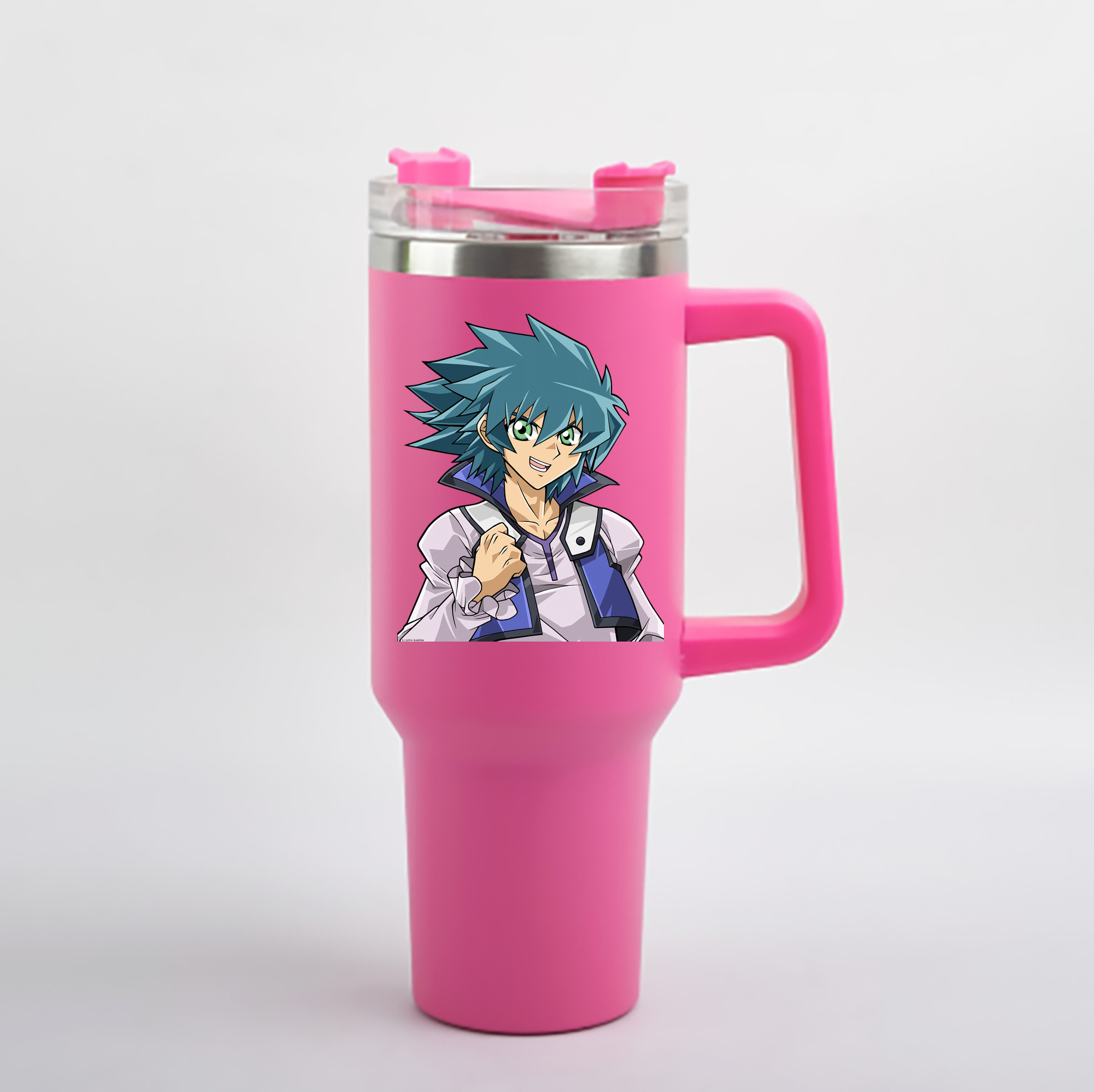 （画像用） 遊☆戯☆王 Yu-Gi-Oh! 1200mL車用タンブラー - クリスタルステッカー（プラスチックストロー付き）